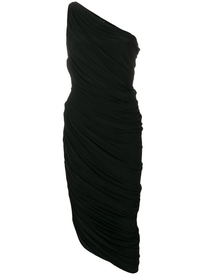 Norma Kamali Fitted One-shoulder Dress - Black