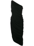 Norma Kamali Fitted One-shoulder Dress - Black