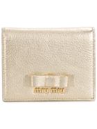 Miu Miu Bow Fold-over Wallet - Metallic