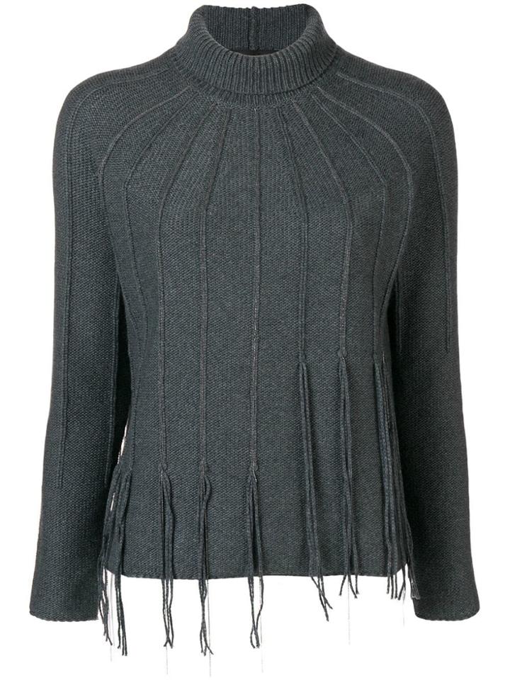 Fabiana Filippi Fringed Jumper - Green