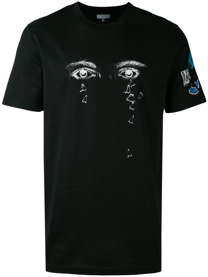 Lanvin Pencil Eyes Print T-shirt - Black