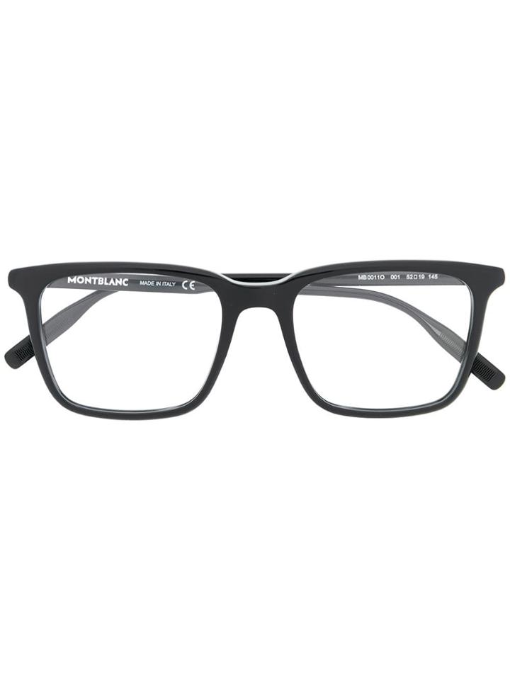 Montblanc Oversized Square Frame Glasses - Black