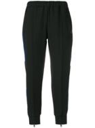 Être Cécile Cropped Side Stripe Track Pants - Black