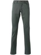 Etro Chino Trousers, Men's, Size: 30, Grey, Cotton/spandex/elastane