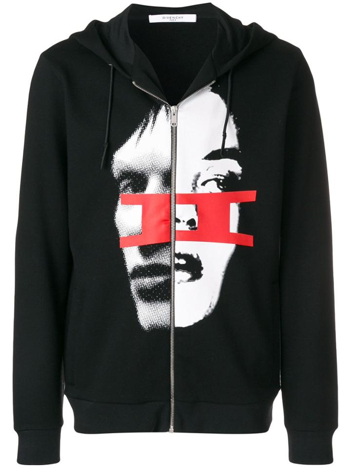 Givenchy Gemini Print Zipped Cardigan - Black