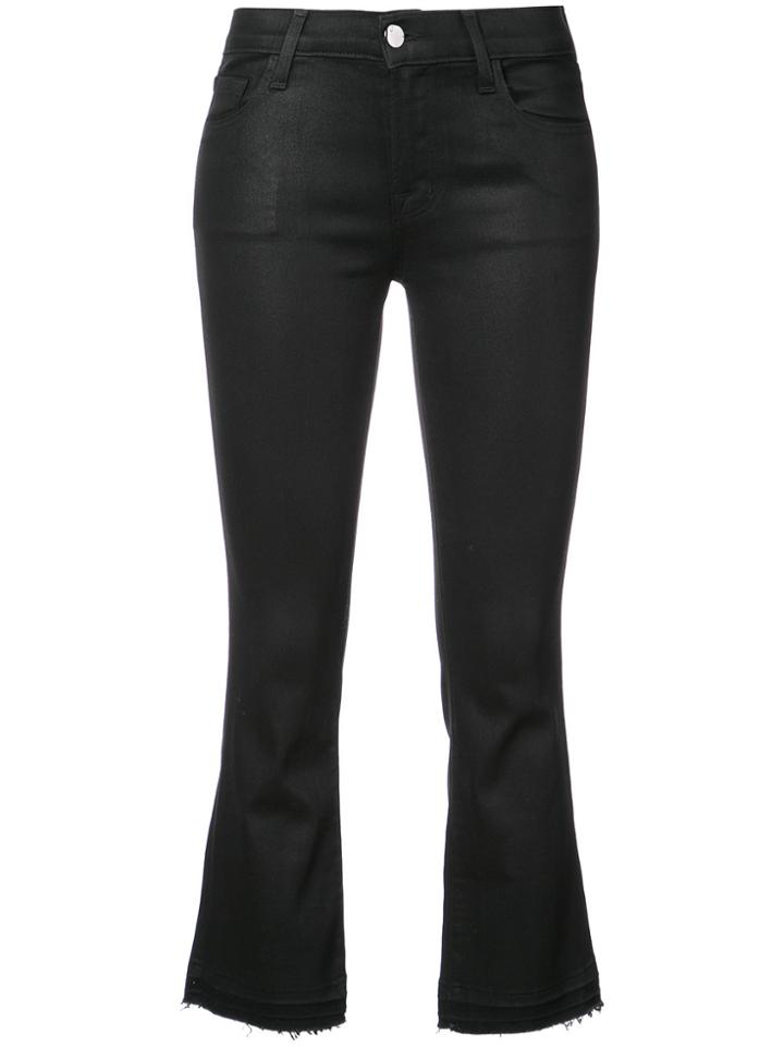 J Brand Selena Mid Rise Crop Boot Jeans - Black