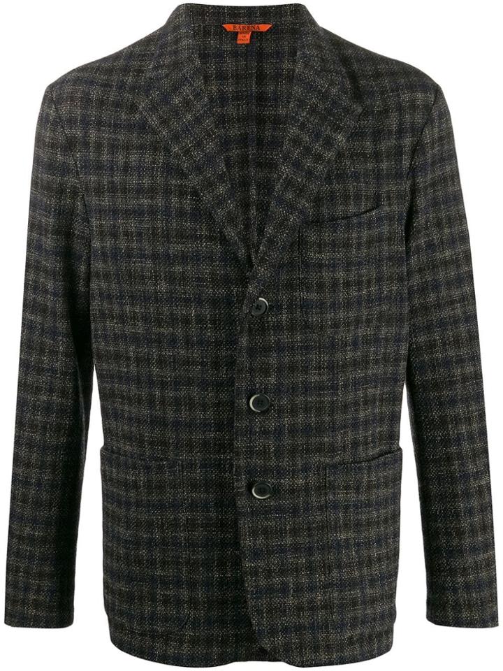 Barena Check Tailored Blazer - Blue