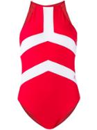 Perfect Moment High-neck Nordic Swimsuit - Red