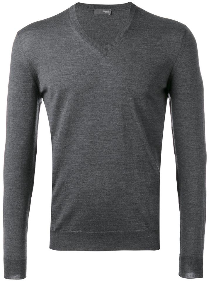 Drumohr - V-neck Jumper - Men - Merino - 54, Grey, Merino