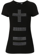 Love Moschino Embellished Cross T-shirt - Black