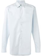 Z Zegna Classic Shirt, Men's, Size: 44, Blue, Cotton/spandex/elastane