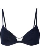 La Perla 'cool Draping' Triangle Bikini Top, Women's, Size: 32b, Blue, Polyamide/spandex/elastane