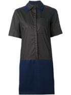 Paco Rabanne Panelled Shirt Dress, Women's, Size: 38, Black, Cotton
