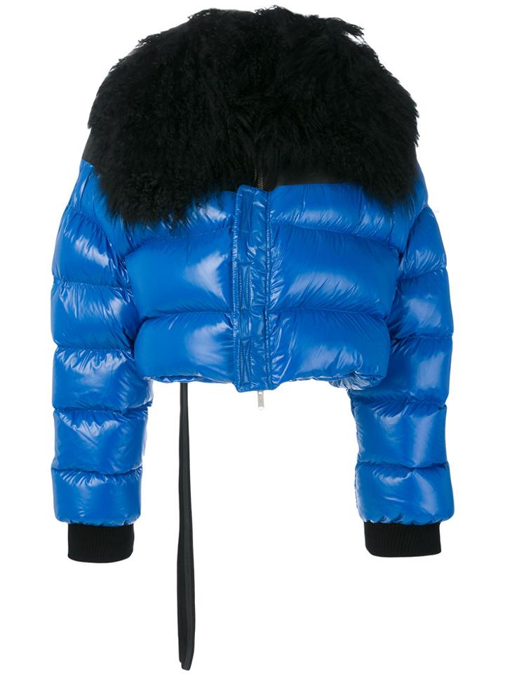 Unravel Project Cropped Puffer Jacket - Black