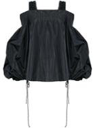 Dries Van Noten Drawstring Detail Shift Blouse, Women's, Size: 40, Black, Silk/acrylic