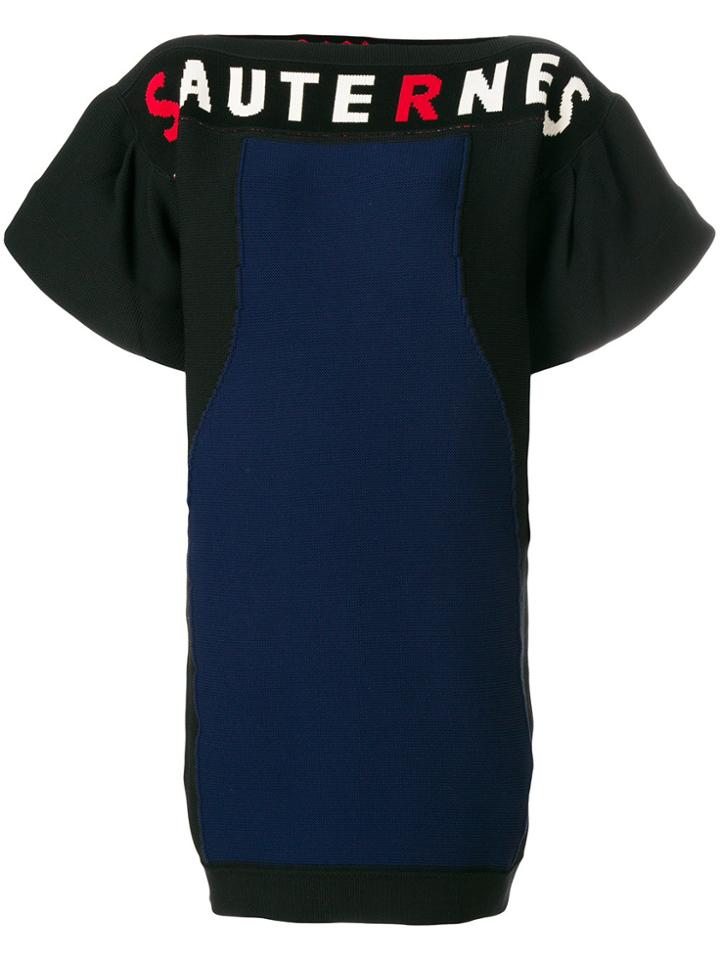 Sonia Rykiel Slogan Colour-block Dress - Black