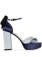 Fabrizio Viti Blue Gabor 100mm Platform Sandals