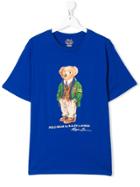 Ralph Lauren Kids Teen Polo Bear Print T-shirt - Blue