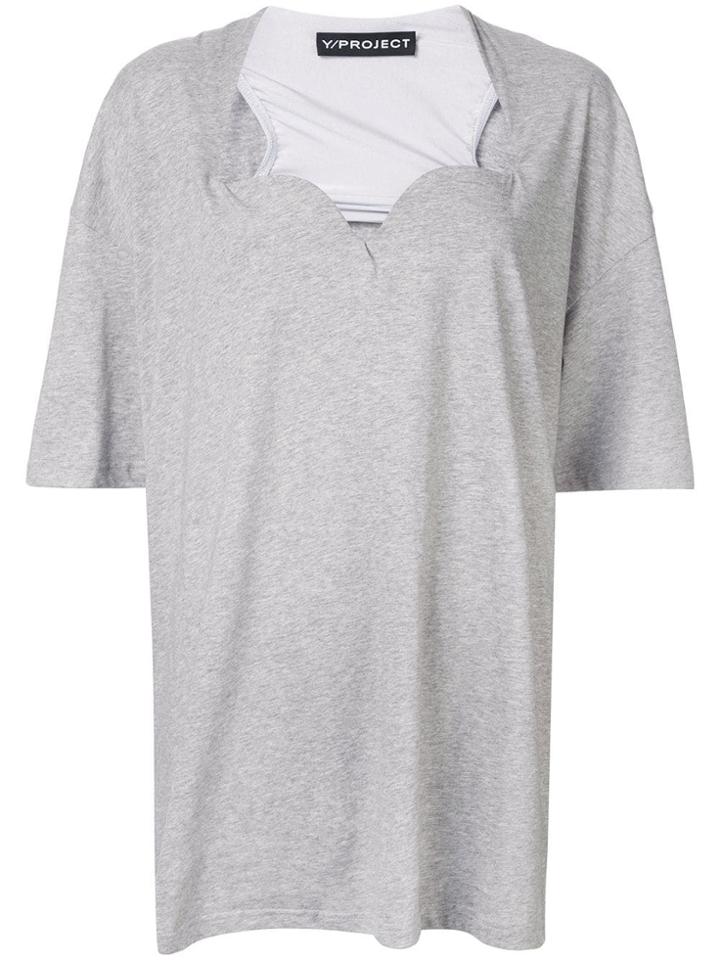 Y/project Push Up T-shirt - Grey