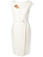 Oscar De La Renta Belted Midi Dress - White
