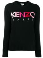 Kenzo Ombré Logo Embroidered Sweater - Black