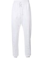 Damir Doma Drawstring Waistband Track Pants, Men's, Size: Large, White, Cotton