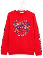 Stella Mccartney Kids Heart Print Sweatshirt, Girl's, Size: 14 Yrs, Red