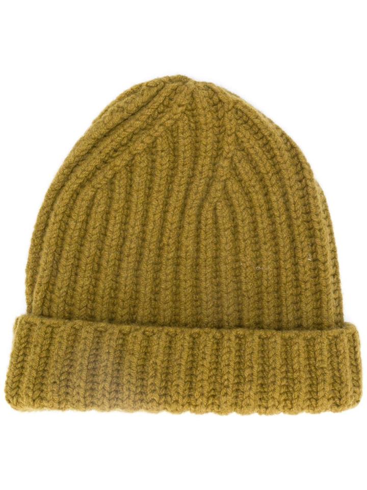 Danielapi Ribbed Knit Beanie Hat - Green