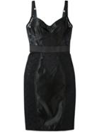 Dolce & Gabbana Lace Panel Bustier Dress - Black