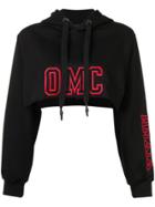 Omc Contrast Logo Patch Hoodie - Black