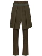 Sacai Apron Front Trousers - Green