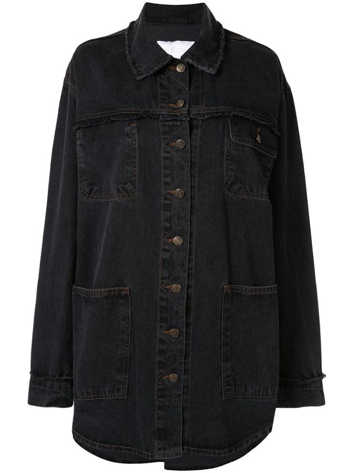 Ingorokva Greena Oversized Denim-shirt - Black