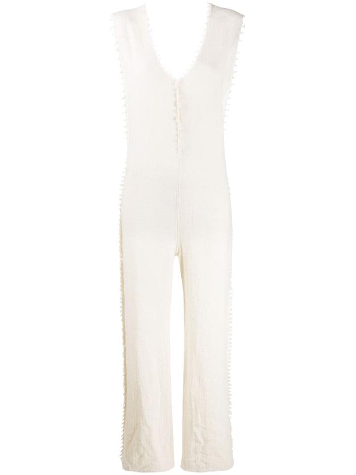Caravana Deep V Back Jumpsuit - White