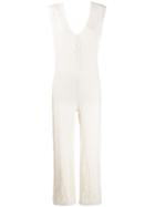Caravana Deep V Back Jumpsuit - White