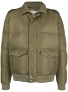 Saint Laurent Zip-up Short Puffer Jacket - Green