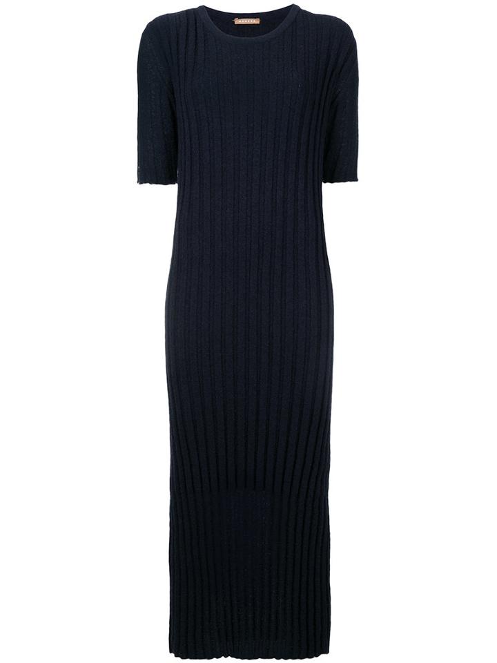 Nehera - Ribbed Jersey Dress - Women - Nylon/polyurethane/rayon - 34, Blue, Nylon/polyurethane/rayon
