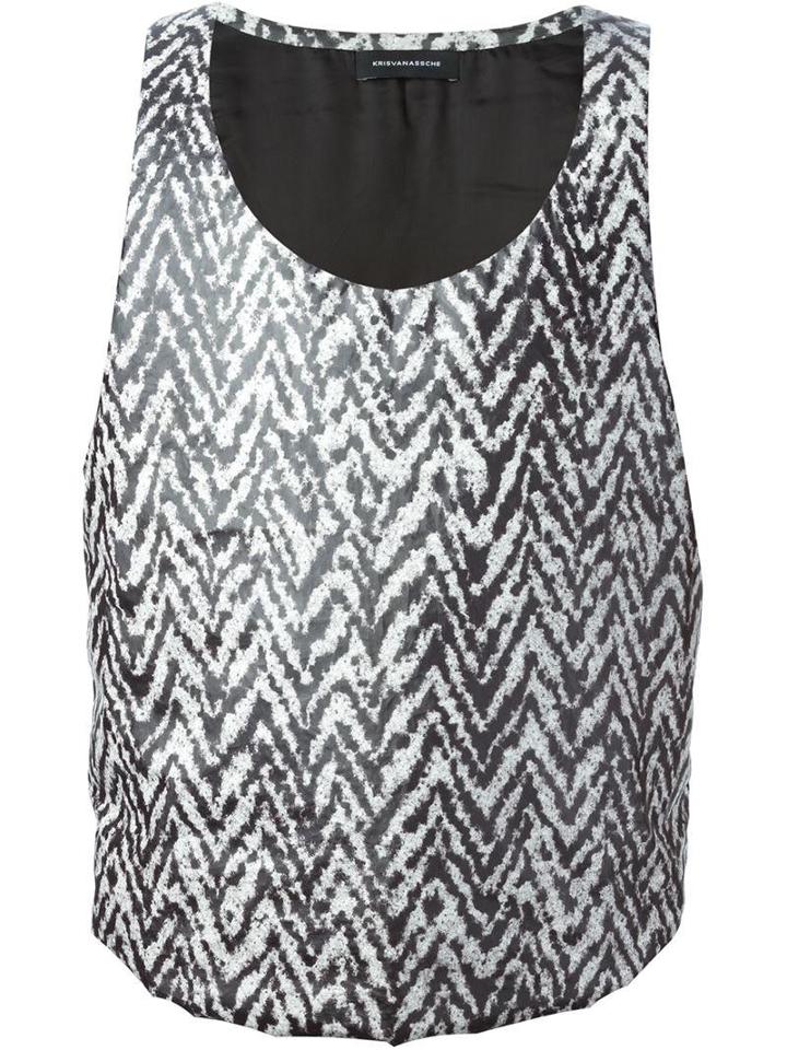 Kris Van Assche Chevron Pattern Top