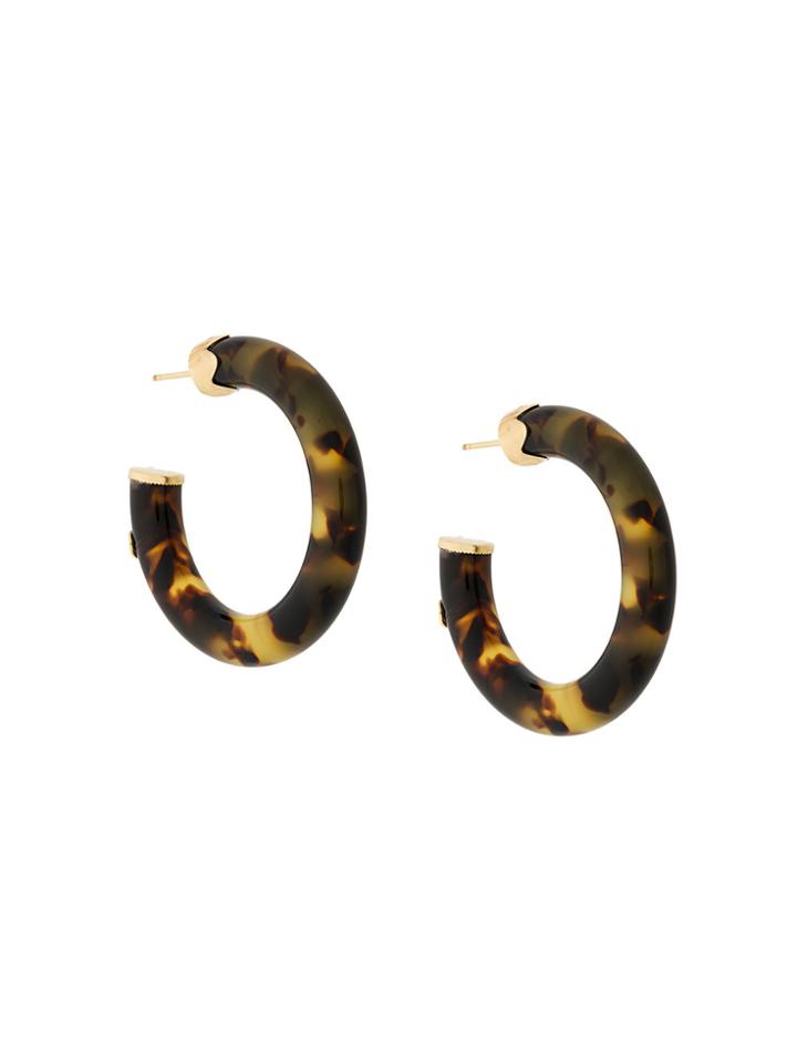 Gas Bijoux Caftan Hoop Earrings - Brown