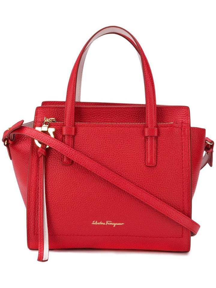 Salvatore Ferragamo Xs Shopping Tote Bag - Red
