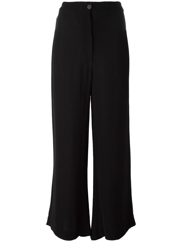 Kristensen Du Nord Wide-legged Cropped Trousers, Women's, Size: 1, Black, Viscose/cotton