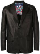 Junya Watanabe Comme Des Garçons Man Leather Blazer, Men's, Size: Large, Black, Pig Leather/cotton/cupro