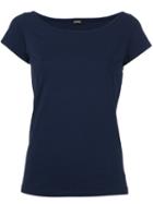 Aspesi - Cap Sleeve T-shirt - Women - Cotton - S, Blue, Cotton