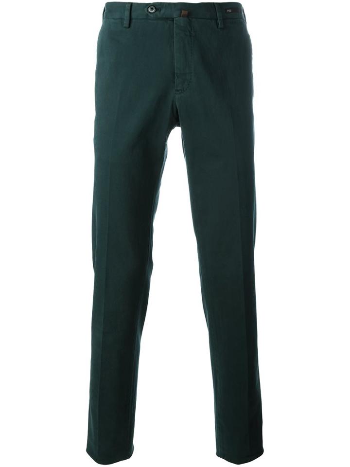 Pt01 Slim Fit Chinos, Men's, Size: 56, Green, Cotton/spandex/elastane
