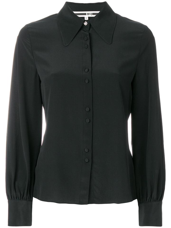 Mcq Alexander Mcqueen Front Button Shirt - Black