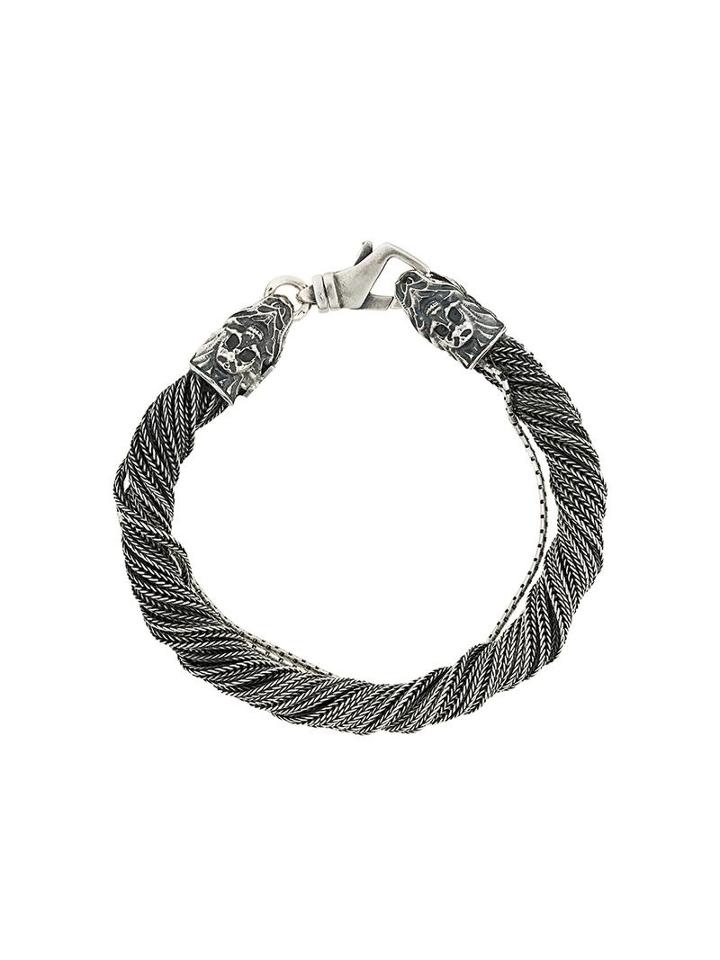 Emanuele Bicocchi Multi String Bracelet, Men's, Size: Medium, Metallic
