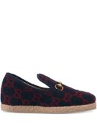 Gucci Gg Wool Loafers - Blue