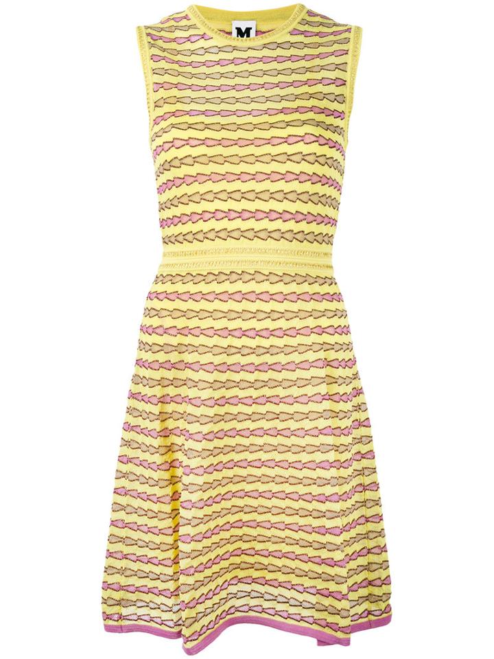 M Missoni - Panel Patterend Dress - Women - Cotton/polyamide/metallic Fibre - 42, Yellow/orange, Cotton/polyamide/metallic Fibre