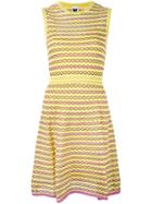 M Missoni - Panel Patterend Dress - Women - Cotton/polyamide/metallic Fibre - 42, Yellow/orange, Cotton/polyamide/metallic Fibre