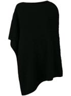 Pringle Of Scotland Overwashed Cable Poncho - Black