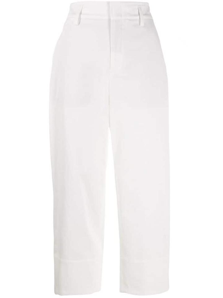 Vince Wide-leg Cropped Trousers - White